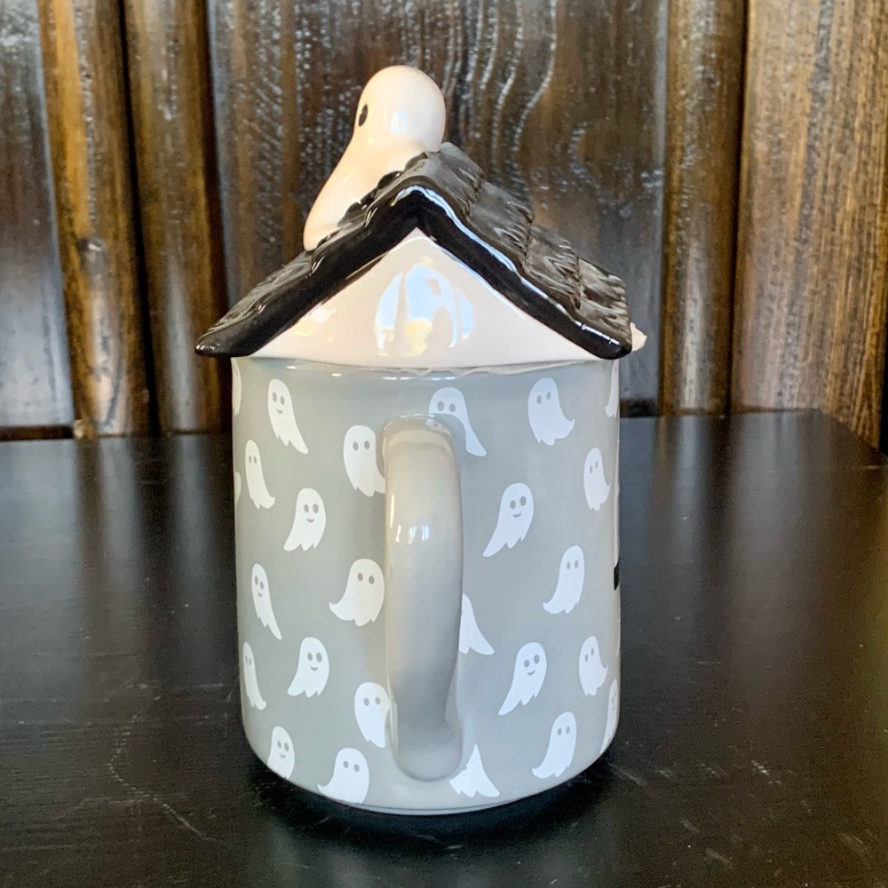 Flying Ghosts Haunted House Figural Topper Mug - Picture 5 of 11